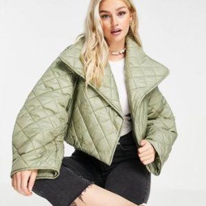 ASOS Green Petite Puffer Jacket XS